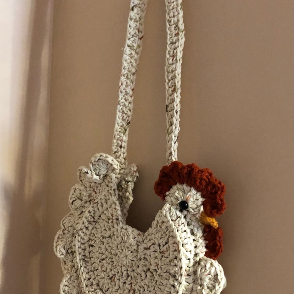 Crochet Chicken Shoulder Bag